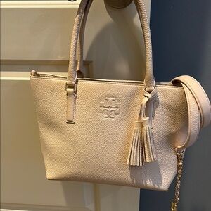 Tory Burch McGraw Leather Tote Bag Blush
